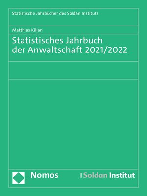 cover image of Statistisches Jahrbuch der Anwaltschaft 2021/2022
